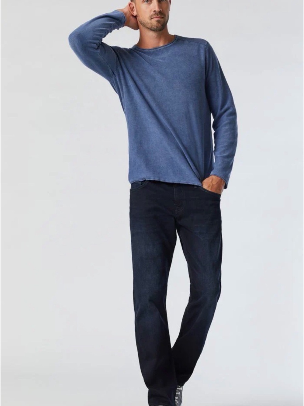 Mavi Matt Relaxed Straight Jeans in Ink